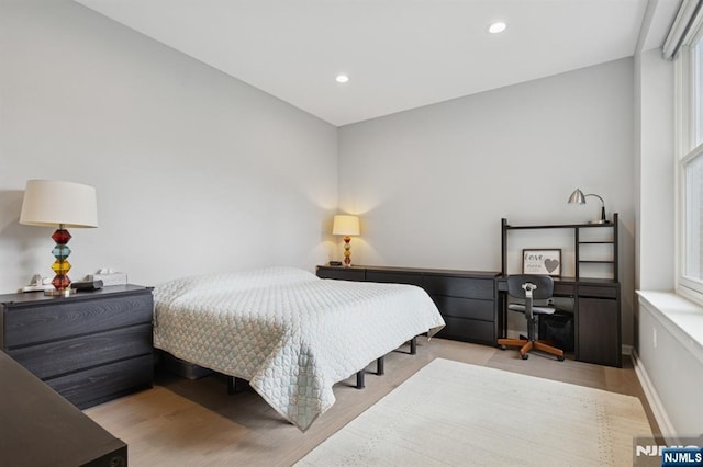 240 Main St Unit 211, Little Falls, NJ 07424 - bedroom featuring wood finished floors, a desk, and recessed lighting