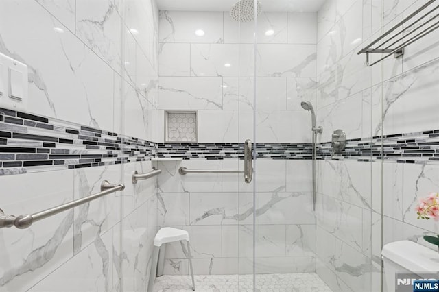 240 Main St Unit 211, Little Falls, NJ 07424 - full bathroom with a marble finish shower and toilet