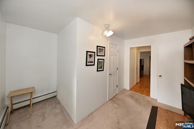 64 Rivervale Rd, Park Ridge, NJ 07656 - corridor with carpet flooring and a baseboard radiator