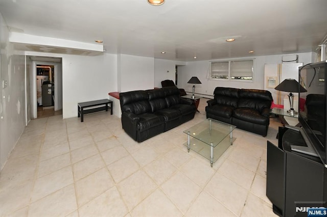 64 Rivervale Rd, Park Ridge, NJ 07656 - living area with light tile patterned floors and recessed lighting