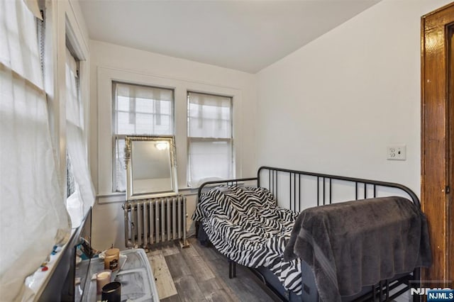 21 Berkeley Ave, Belleville, NJ 07109 - bedroom with radiator heating unit and wood finished floors