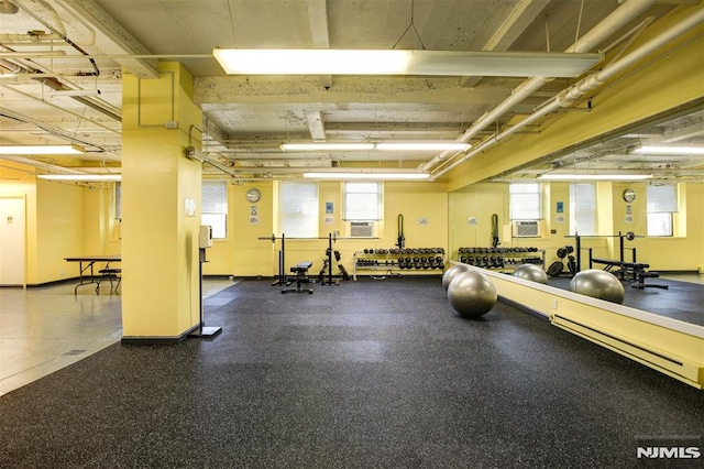 363-37 Mount Prospect Unit 2Aw, Newark, NJ 07104 - gym featuring cooling unit and plenty of natural light