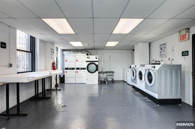 363-37 Mount Prospect Unit 2Aw, Newark, NJ 07104 - communal laundry room with independent washer and dryer and stacked washer / dryer