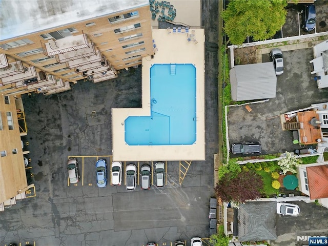 265 Main Unit 707, Ridgefield Park, NJ 07660 - drone / aerial view of a pool
