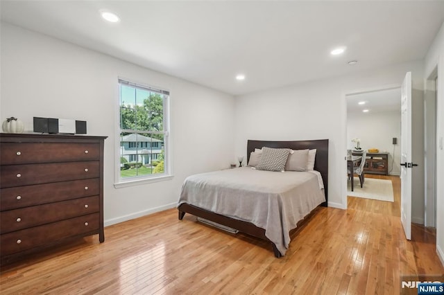 43 Lawrence Pkwy, Tenafly, NJ 07670 - bedroom with light wood-type flooring and recessed lighting