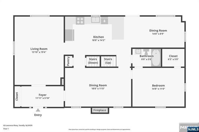 43 Lawrence Pkwy, Tenafly, NJ 07670 - view of room layout