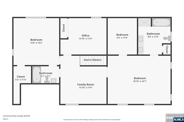 43 Lawrence Pkwy, Tenafly, NJ 07670 - view of property floor plan