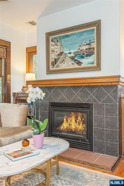 449 E Valley Rd, Montclair, NJ 07043 - living room with a tile fireplace