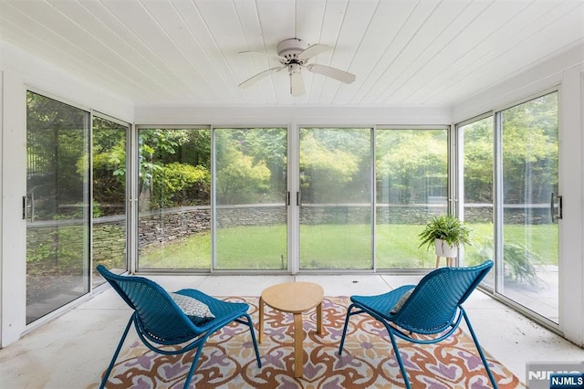9 Stonewood Pkwy, Verona, NJ 07044 - sunroom / solarium with a ceiling fan