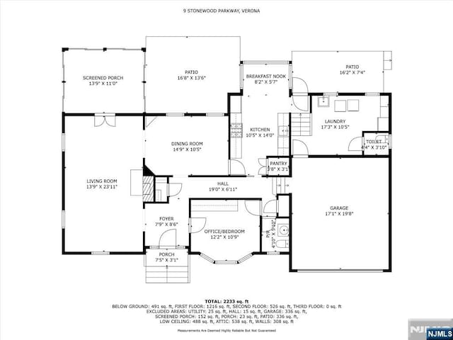 9 Stonewood Pkwy, Verona, NJ 07044 - property floor plan
