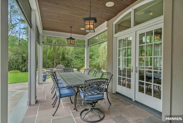 20 W Crescent Ave, Mahwah, NJ 07430 - sunroom with french doors, outdoor dining space, and healthy amount of natural light