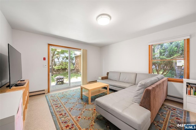 67 Short Pl, Cresskill, NJ 07626 - living room featuring a baseboard heating unit