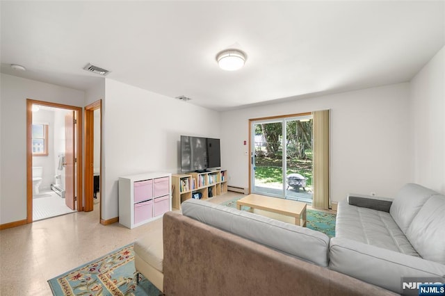 67 Short Pl, Cresskill, NJ 07626 - living area featuring baseboards and a baseboard radiator