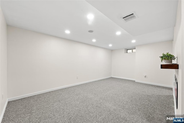 428 Elm Ave, River Edge, NJ 07661 - carpeted empty room with recessed lighting and baseboards