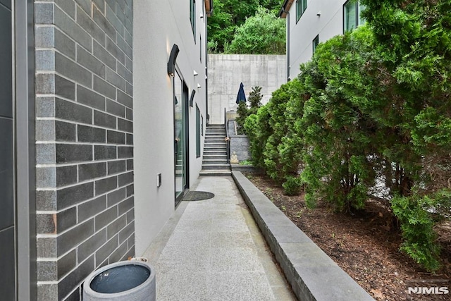 712 Undercliff Ave, Edgewater, NJ 07020 - view of patio featuring stairway