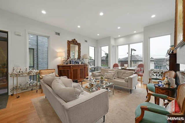 712 Undercliff Ave, Edgewater, NJ 07020 - living area with recessed lighting and light wood-style flooring