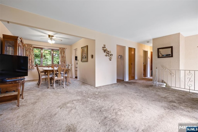 30 Fox Hill Rd, Fairfield, NJ 07004 - dining area with a ceiling fan and carpet