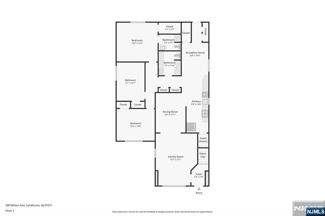 300 Wilson Ave, Lyndhurst, NJ 07071 - property floor plan