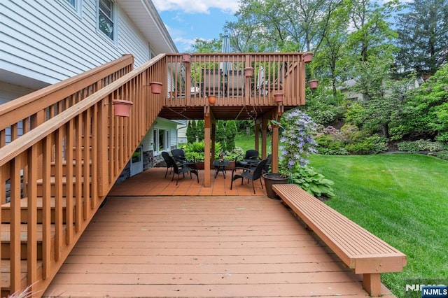 9 E Brook Dr, Paramus, NJ 07652 - deck with a yard