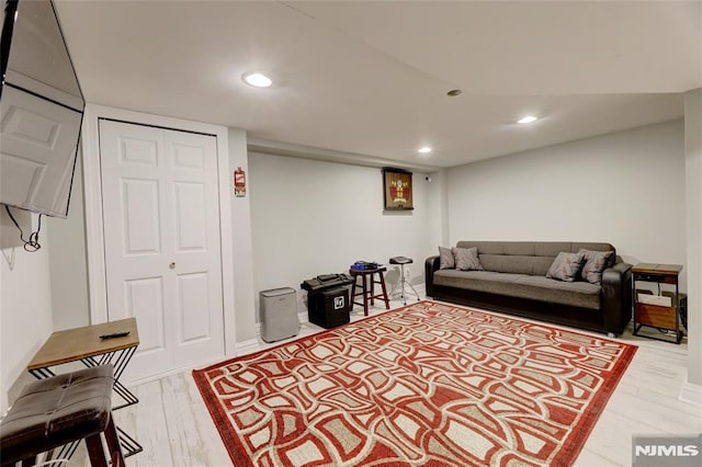 225 William St, River Vale, NJ 07675 - living area featuring recessed lighting and wood finished floors