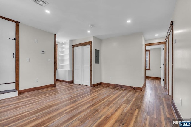 18 Edge Hill Rd, Blairstown, NJ 07825 - unfurnished room with electric panel, wood finished floors, recessed lighting, baseboards, and a smoke detector