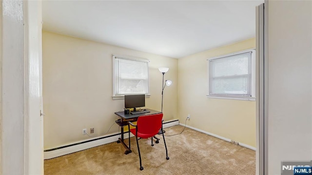 336 Ridgewood Blvd, Twp Of Washington, NJ 07676 - carpeted office space featuring baseboard heating and baseboards