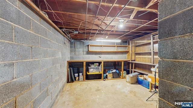 336 Ridgewood Blvd, Twp Of Washington, NJ 07676 - unfinished basement with concrete block wall