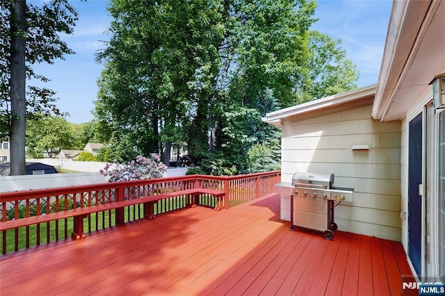 336 Ridgewood Blvd, Twp Of Washington, NJ 07676 - wooden terrace with a grill