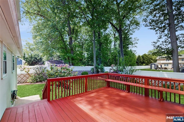 336 Ridgewood Blvd, Twp Of Washington, NJ 07676 - wooden deck with a fenced backyard