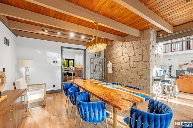 18 Lomas Ln, Montvale, NJ 07645 - recreation room with light wood-type flooring, wood ceiling with exposed beams, and baseboards