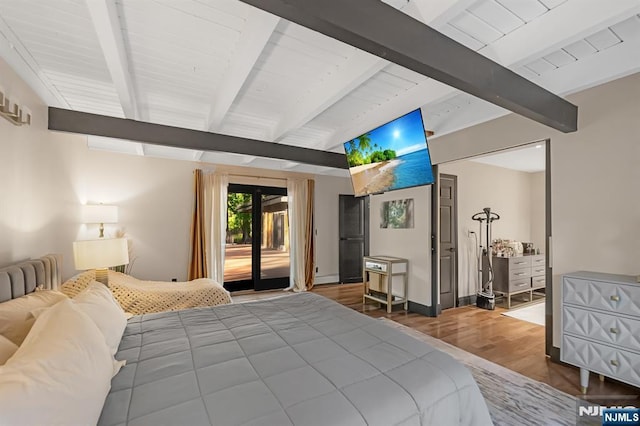 18 Lomas Ln, Montvale, NJ 07645 - bedroom with access to exterior and wood finished floors