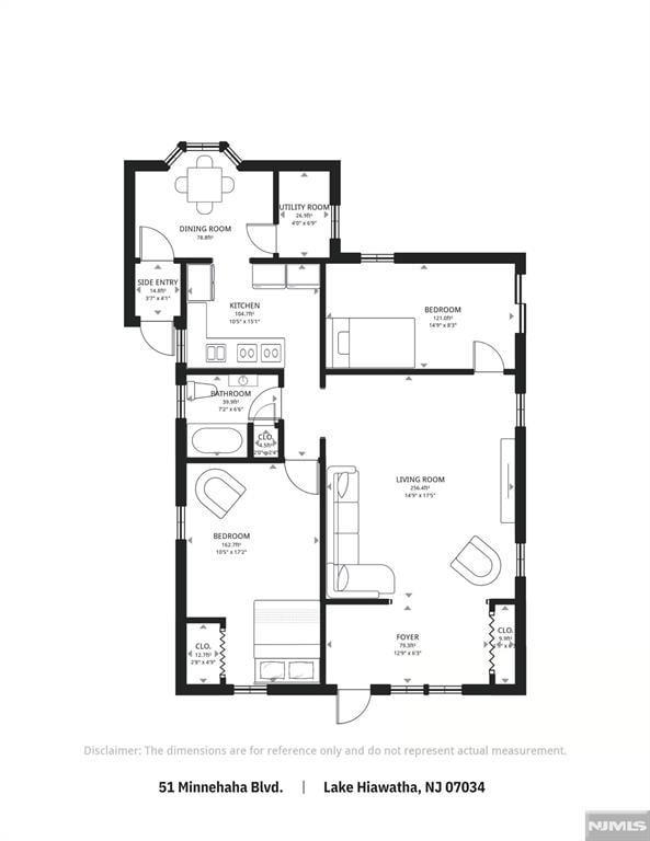 51 Minnehaha Blvd, Par-Troy Hills Twp, NJ 07034 - property floor plan