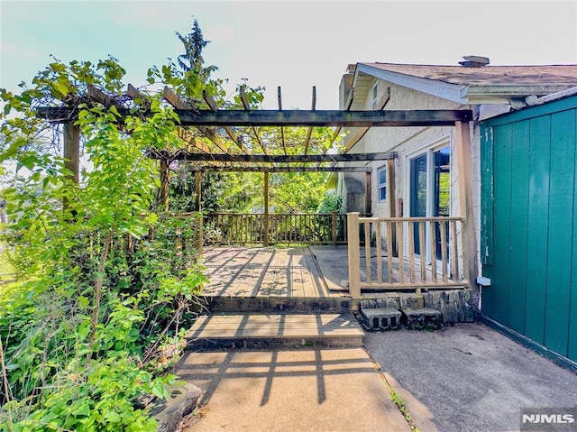51 Minnehaha Blvd, Par-Troy Hills Twp, NJ 07034 - view of patio / terrace with a pergola and a deck