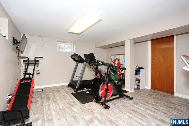 2 Hartland Ave, Emerson, NJ 07630 - workout area with wood finished floors and baseboards
