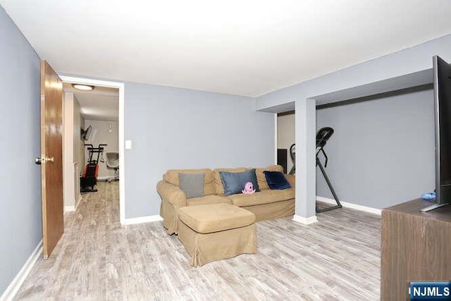2 Hartland Ave, Emerson, NJ 07630 - living room with light wood finished floors and baseboards