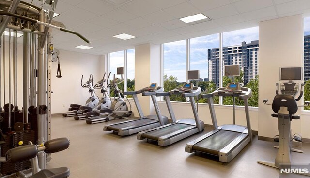 800 12th St Unit 207, Palisades Park, NJ 07650 - gym with baseboards