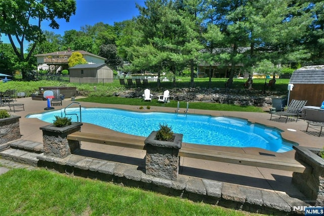 126 Darrow Dr, North Haledon, NJ 07508 - view of swimming pool featuring a patio area