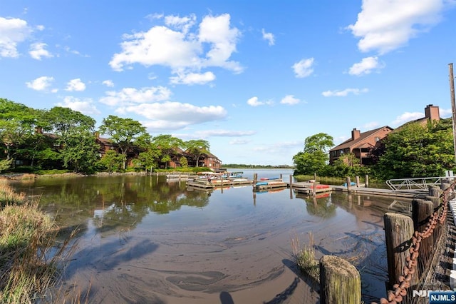 506 Teal Plz, Secaucus, NJ 07094 - water view featuring a boat dock