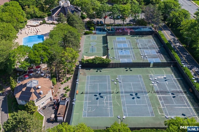 506 Teal Plz, Secaucus, NJ 07094 - aerial view of a pool