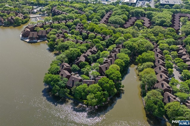 506 Teal Plz, Secaucus, NJ 07094 - aerial perspective of suburban area with a nearby body of water and a tree filled landscape
