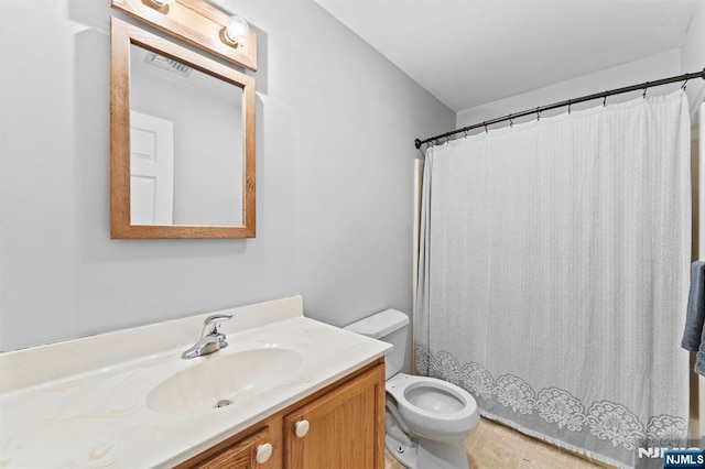 41 Sycamore Ave, Hillsdale, NJ 07642 - full bath featuring vanity, toilet, and a shower with shower curtain