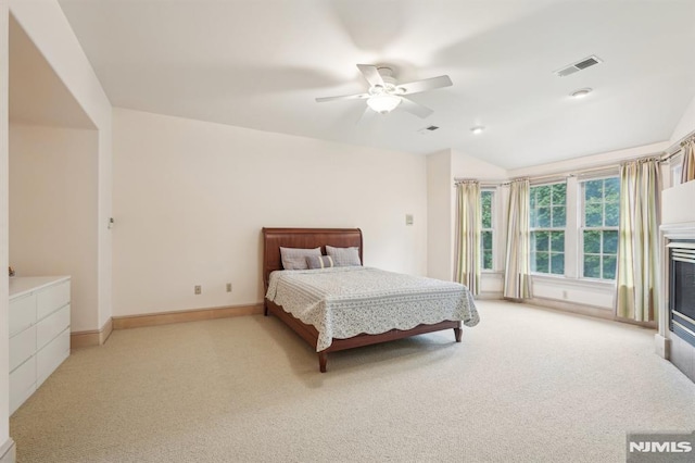 45 Dykers Farm Rd, North Haledon, NJ 07508 - carpeted bedroom featuring a glass covered fireplace, ceiling fan, and baseboards