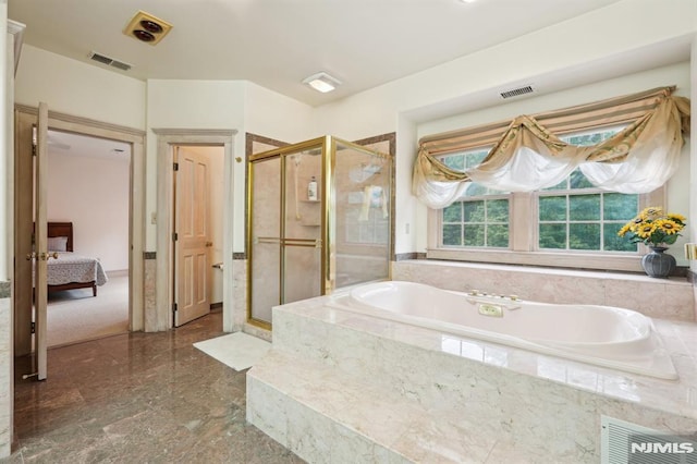 45 Dykers Farm Rd, North Haledon, NJ 07508 - bathroom with a shower stall, a garden tub, and connected bathroom