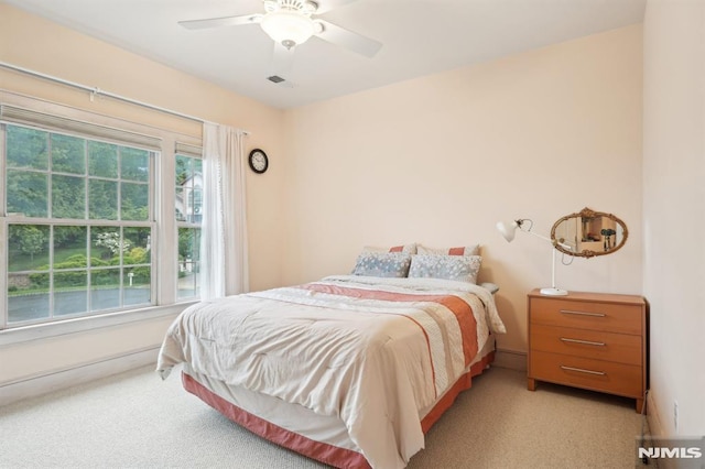 45 Dykers Farm Rd, North Haledon, NJ 07508 - bedroom featuring light carpet, baseboards, and ceiling fan