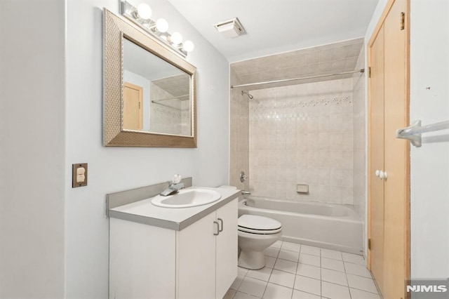 45 Dykers Farm Rd, North Haledon, NJ 07508 - full bathroom featuring tile patterned floors, vanity, toilet, and  shower combination