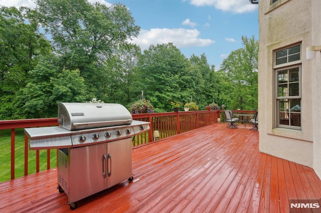 45 Dykers Farm Rd, North Haledon, NJ 07508 - deck with outdoor dining area and grilling area