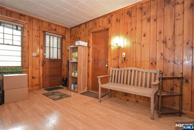 76 Spring Valley Rd, Montvale, NJ 07645 - entryway featuring wood finished floors and wood walls