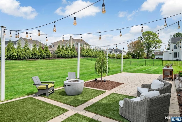 15 Meadowbrook Rd, Upper Saddle River, NJ 07458 - view of patio with a fire pit