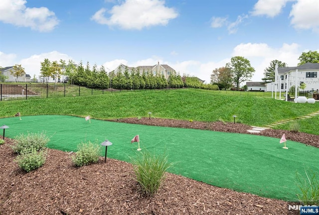 15 Meadowbrook Rd, Upper Saddle River, NJ 07458 - view of yard featuring an area to practice putting