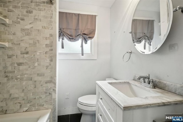 21 Albert Ave, Fair Lawn, NJ 07410 - full bathroom with vanity, toilet, and shower / bath combination